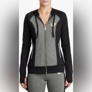 **EUC** True Religion Sequin Logo Performance Zip Up Hoodie